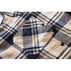 ZITY Men's Flannel Hoodie Shirts Casual Button Down Plaid Shirt Jackets for Men Long Sleeve Stylish Hooded with Pocket