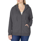 Women’s Fleece Full-Zip Hoodie – Soft Cotton Blend Sweatshirt
