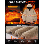 MAGCOMSEN Men's Heavy Hoodie Sherpa Fleece Lined Pullover Thick Winter Hooded Sweatshirt