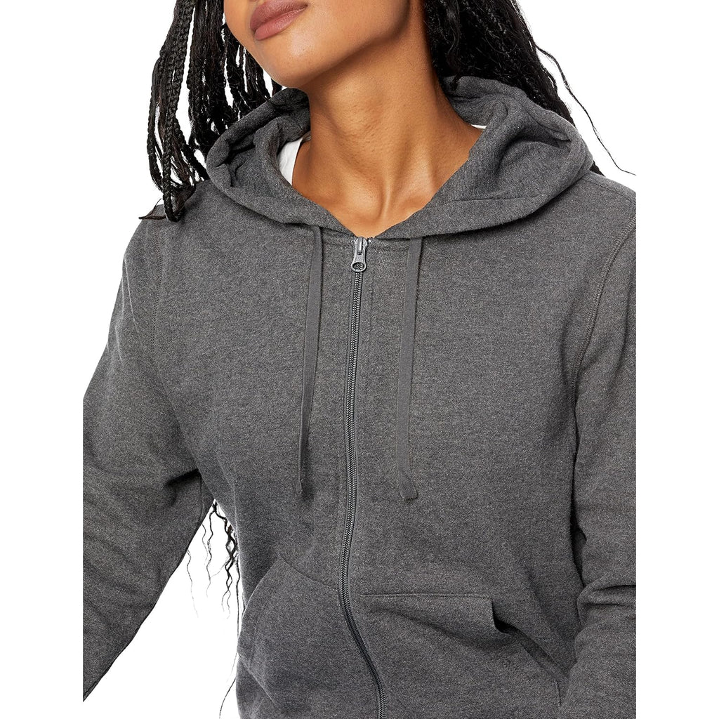 Women’s Fleece Full-Zip Hoodie – Soft Cotton Blend Sweatshirt