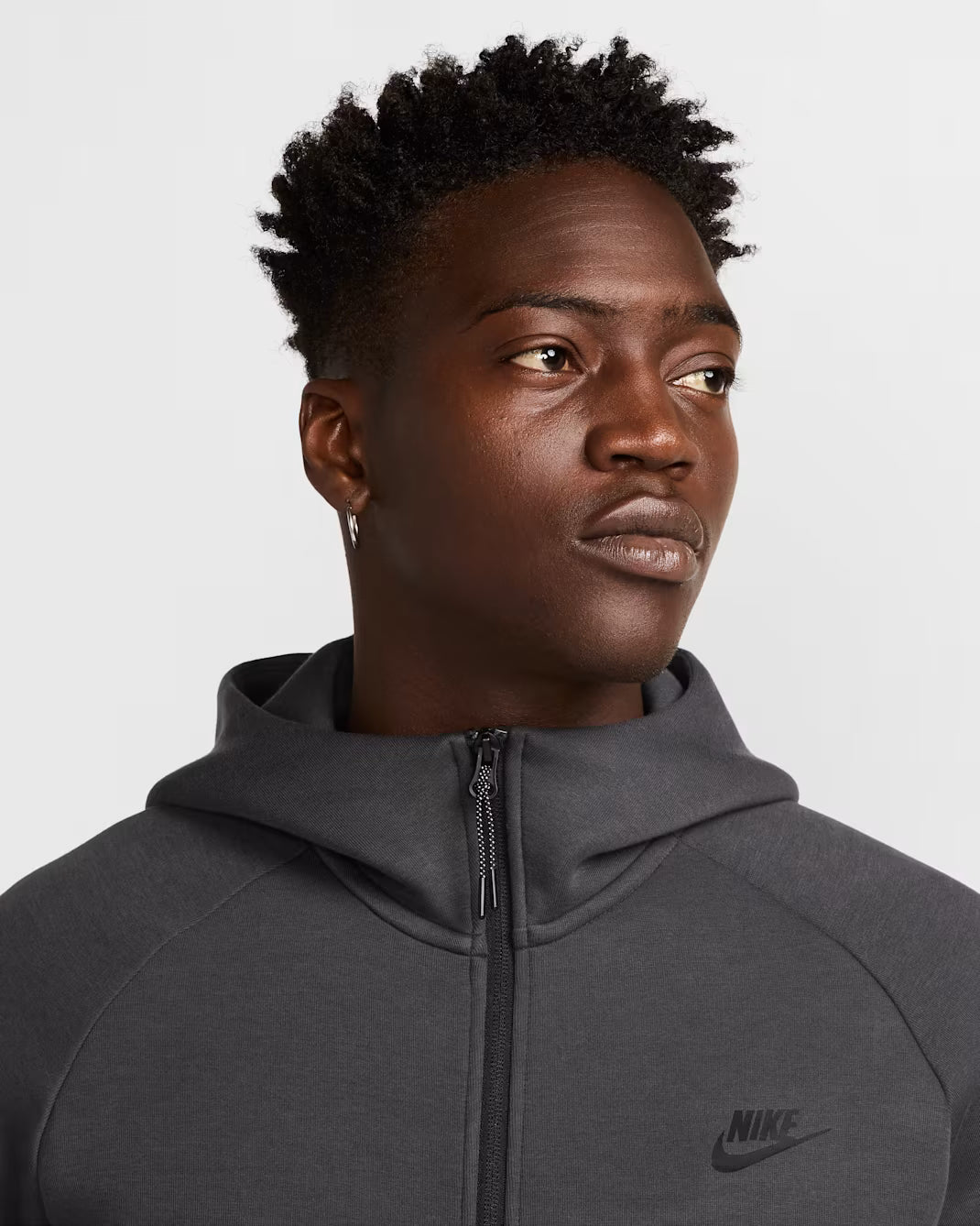 Nike Tech Fleece Hoodie Full-Zip In Grey