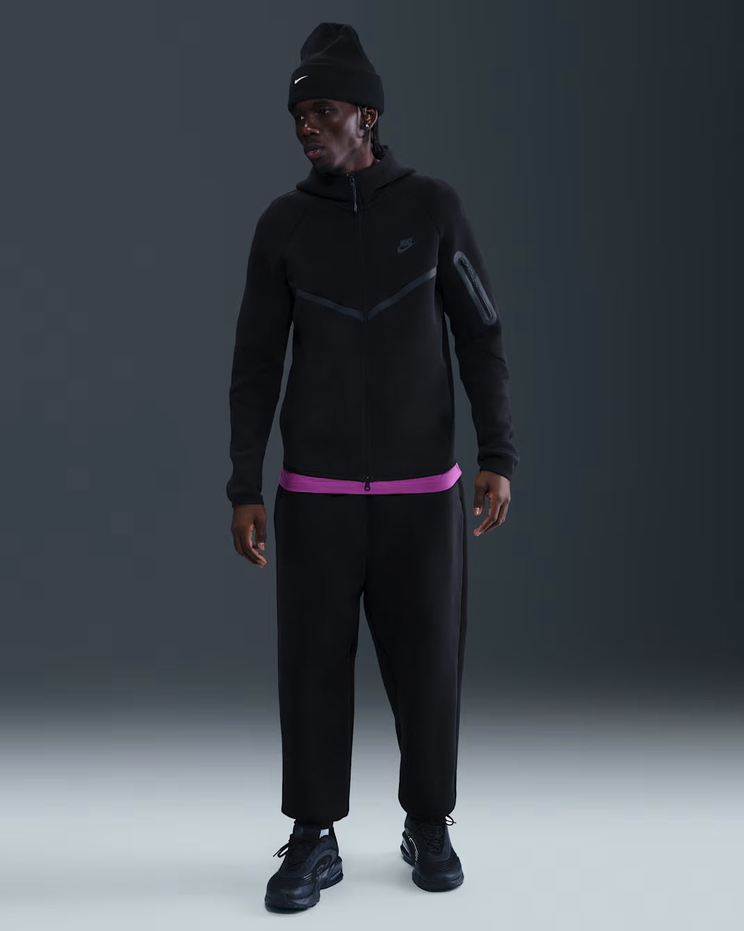 Nike Tech Fleece Hoodie Full-Zip In Black