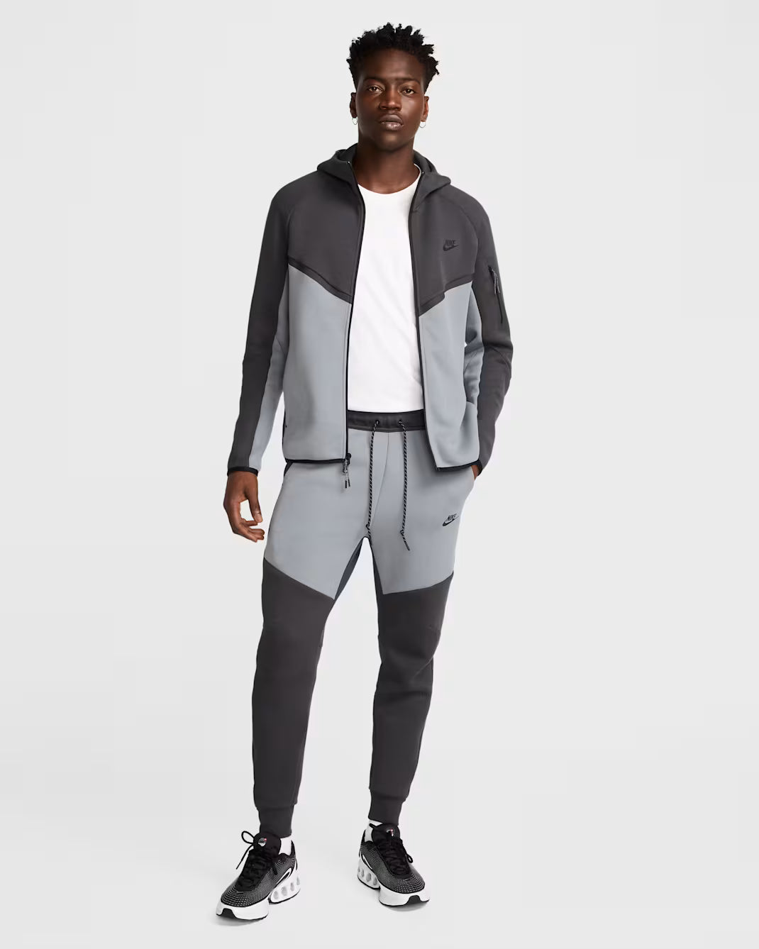 Nike Tech Fleece Hoodie Full-Zip In Grey